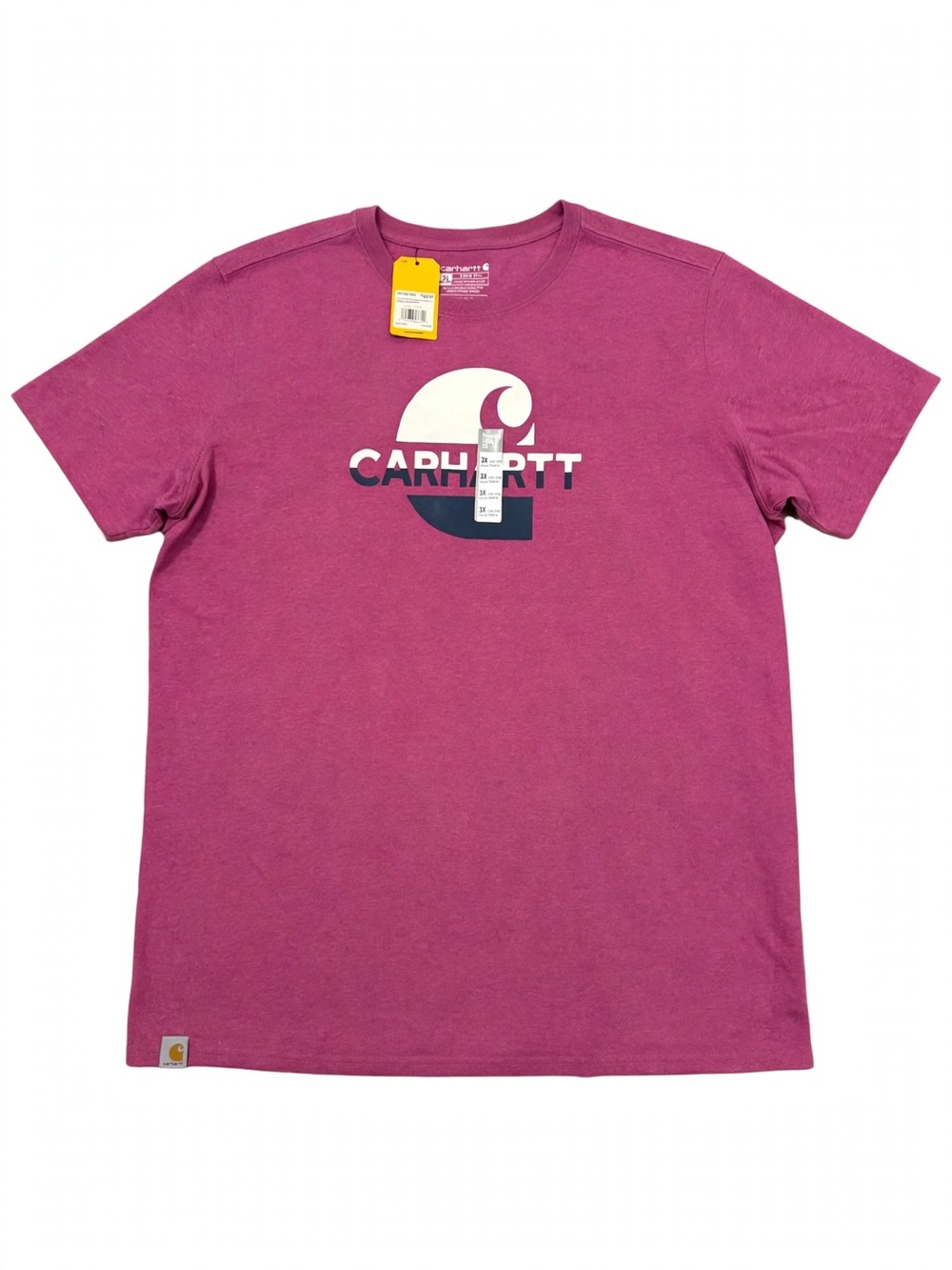 Carhartt Pink Graphic Logo Short Sleeve Tee